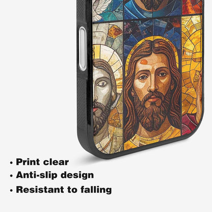 iPhone 16 Case — Jesus Face Small Cross And Faith, Personalized Phone Case