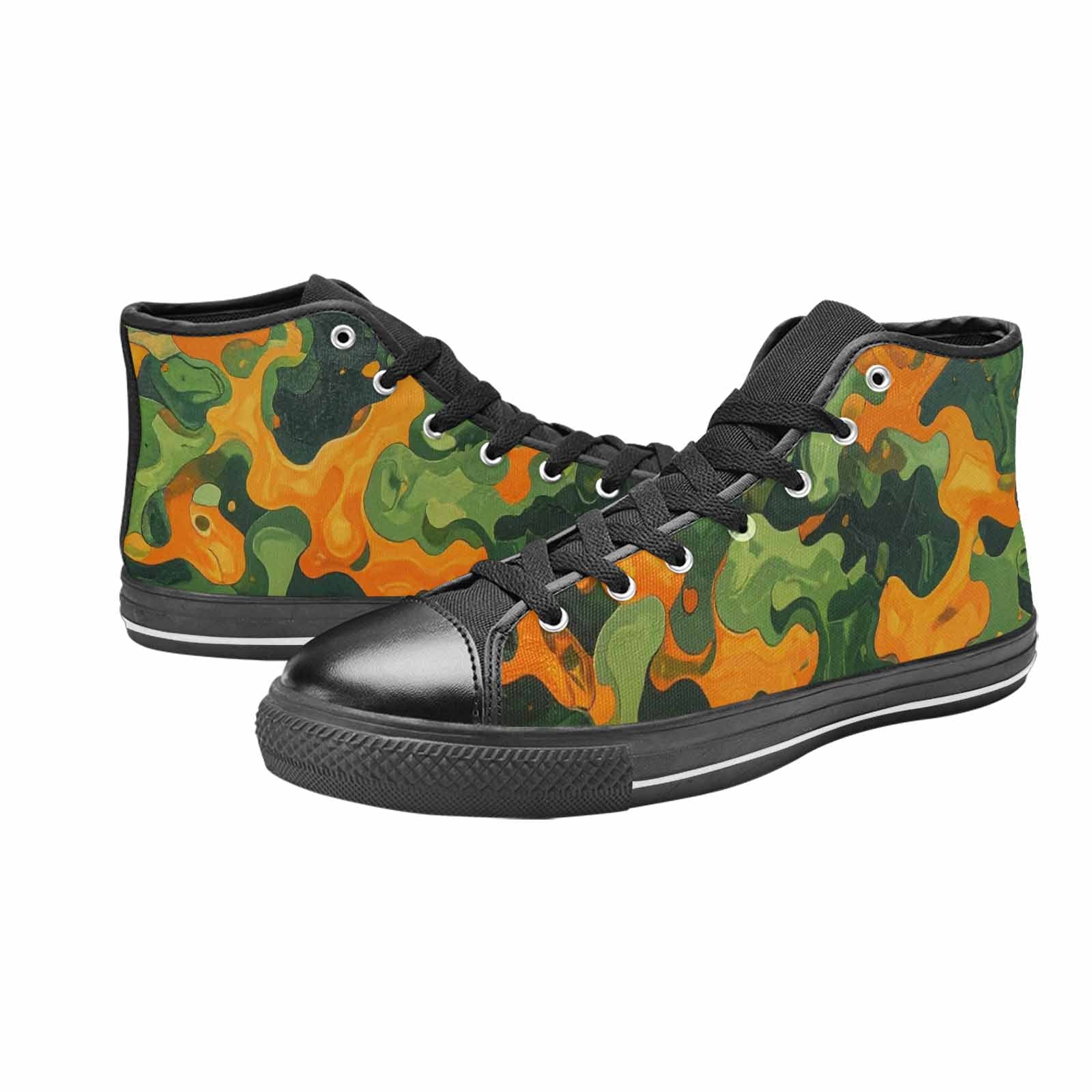 WOMEN'S Military Camouflage Blotch High Top Canvas Y2K Custom Sneakers