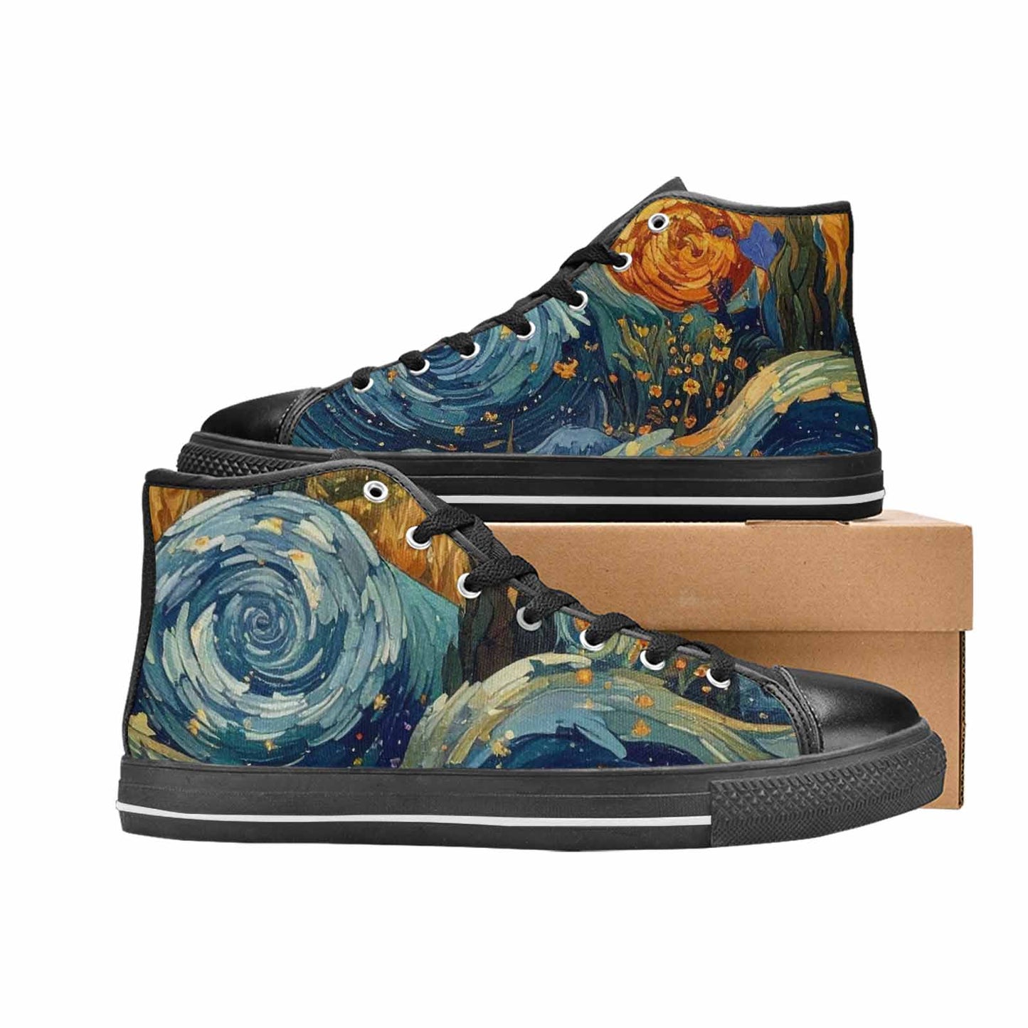 MEN'S Blend All Versions High Top Canvas Vibrant Chaos Sneakers