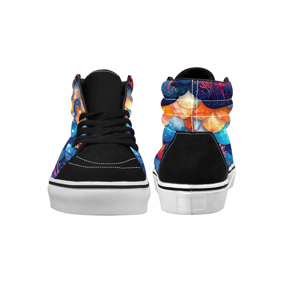 WOMEN'S Fish Scale Coral High Top Canvas Aesthetic Shoes