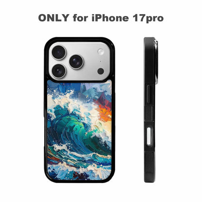iPhone 17 Pro Case — Wave Crest Splash Wave Crest Watercolor, Custom Made Phone Cover