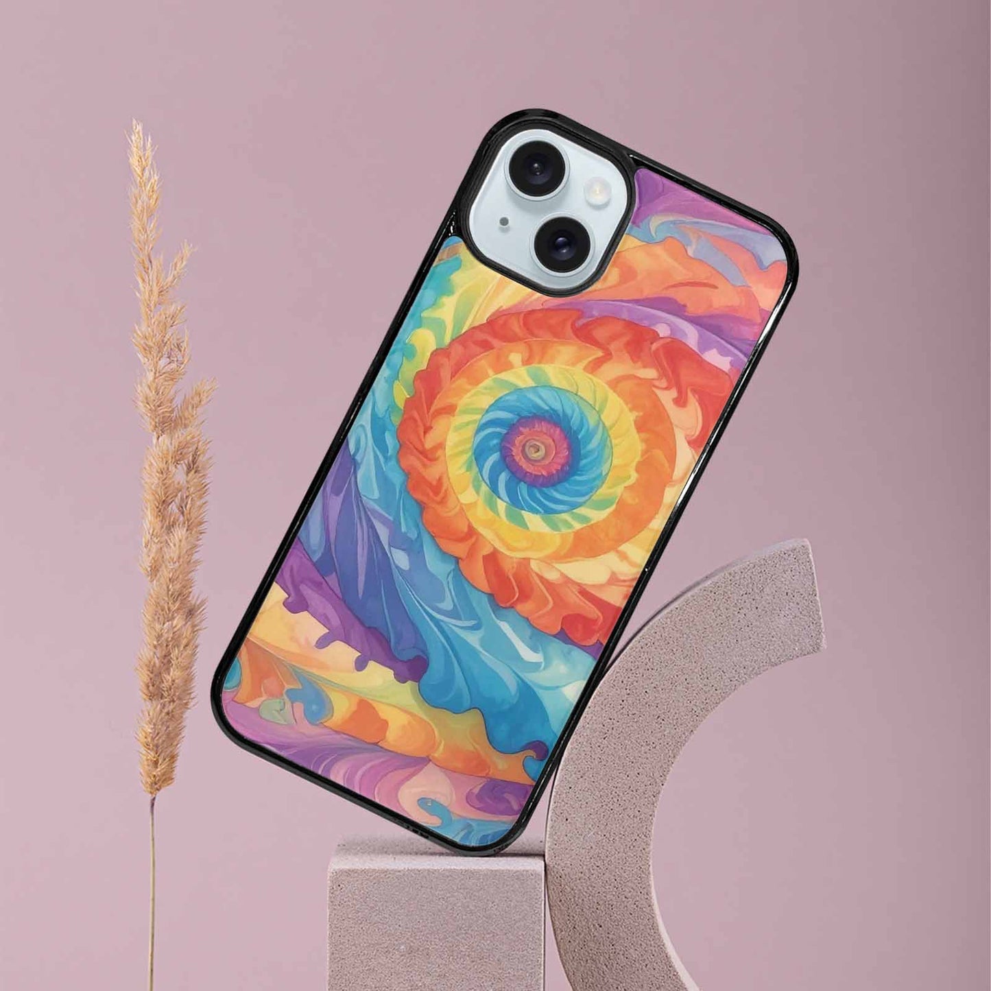 iPhone 15 Plus Case — Tie Dye Swirls Tie Dye Swirls, Custom Designed Case Cover