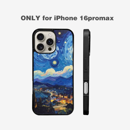 iPhone 16 Pro Max Case — Starry Night Van Gogh Paint Art, Custom Designed Case Cover