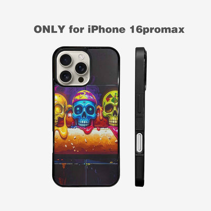 iPhone 16 Pro Max Case — Toxic Skeleton Hot Dog Eye Small, Custom Phone Case