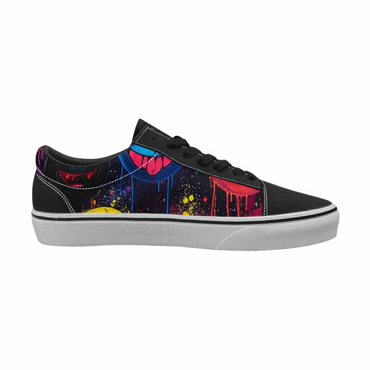 WOMEN'S Smiley Faces - Glow Lace-Up Canvas Aesthetic Custom Shoes
