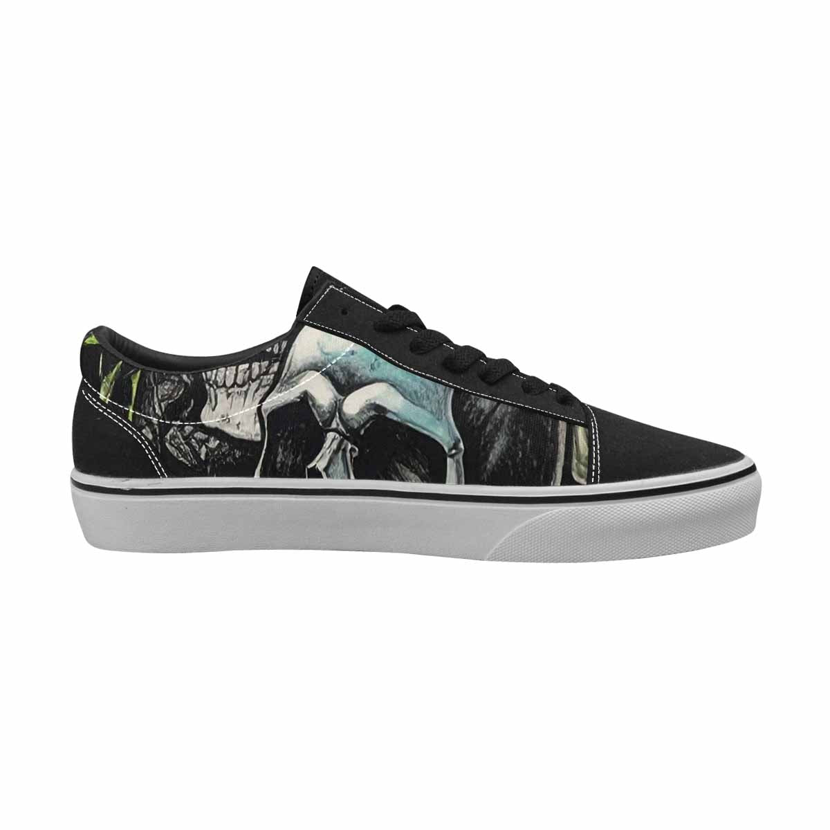 WOMEN'S Rainbow From Skull S Lace-Up Canvas Neon Fantasy Custom Shoes