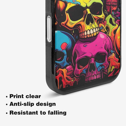 iPhone 16 Plus Case — 1000s Of Skulls Digital Camo Drip, Custom Art Phone Cover