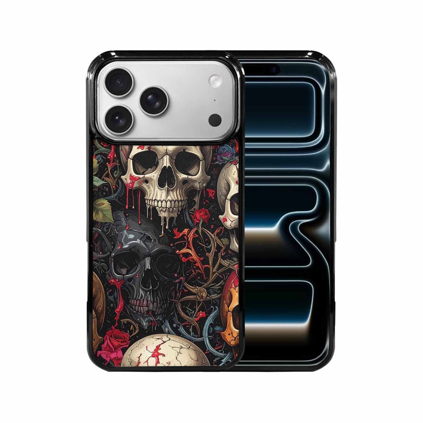 iPhone 17 Pro Max Case — Skulls And Rosesmelting Skulls A Gothic, Unique Phone Case Design