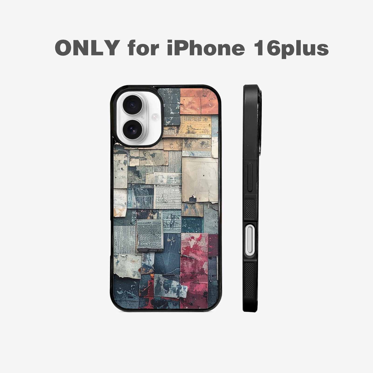 iPhone 16 Plus Case — Distressed Grunge Texture Pattern Hundreds Of, Original Design Phone Case