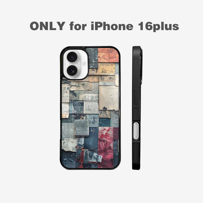 iPhone 16 Plus Case — Distressed Grunge Texture Pattern Hundreds Of, Original Design Phone Case