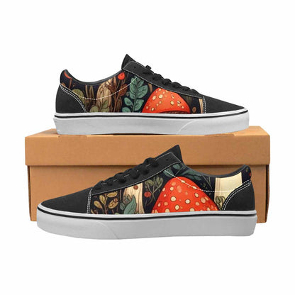 WOMEN'S Mushroom Canvas Lace-Up Vivid Custom Sneakers