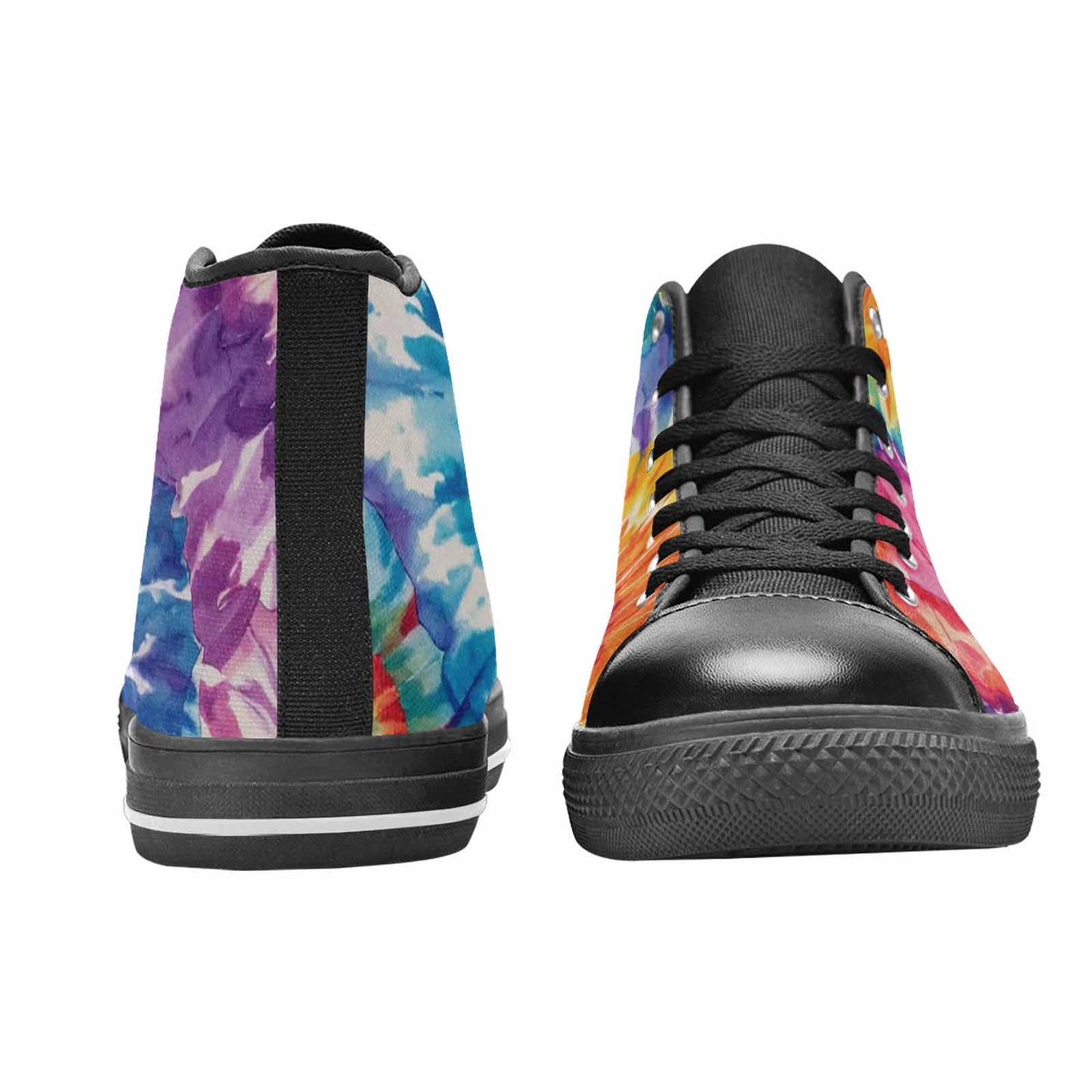 MEN'S Tie Dye Swirl High Top Canvas Grunge Shoes
