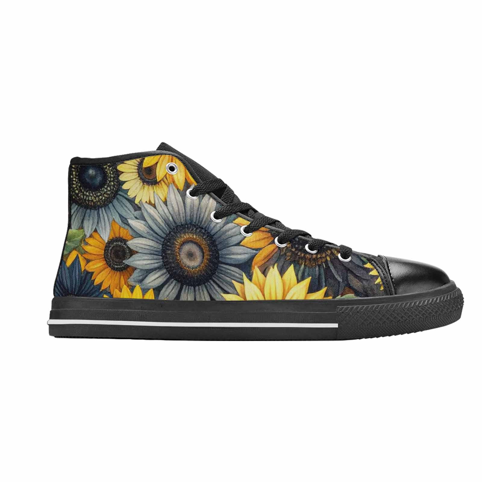 WOMEN'S Blend Melt Them High Top Canvas Wallpaper Art Custom Sneakers