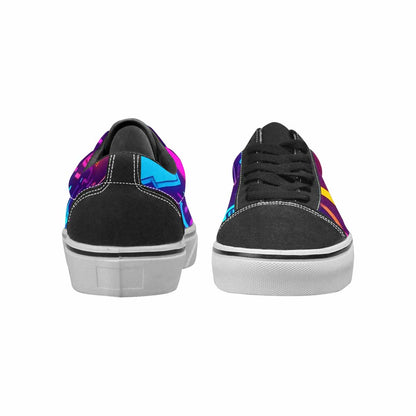 WOMEN'S 80s Retro Motif Lace-Up Canvas Dreamlike Custom Shoes