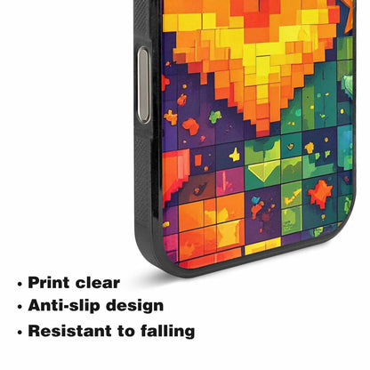 iPhone 16 Pro Max Case — Pixel Art 8 Bit Burst Pattern, Custom Phone Case
