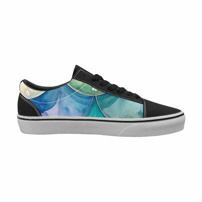 WOMEN'S Mermaid Scale Canvas Lace-Up Grunge Custom Sneakers