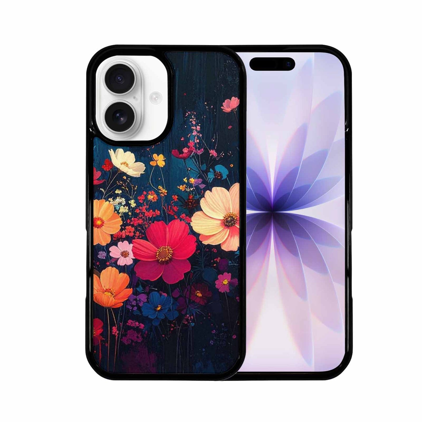 iPhone 17 Case — Shadowy Glitch Floral Pattern Floral, Custom Made Phone Cover