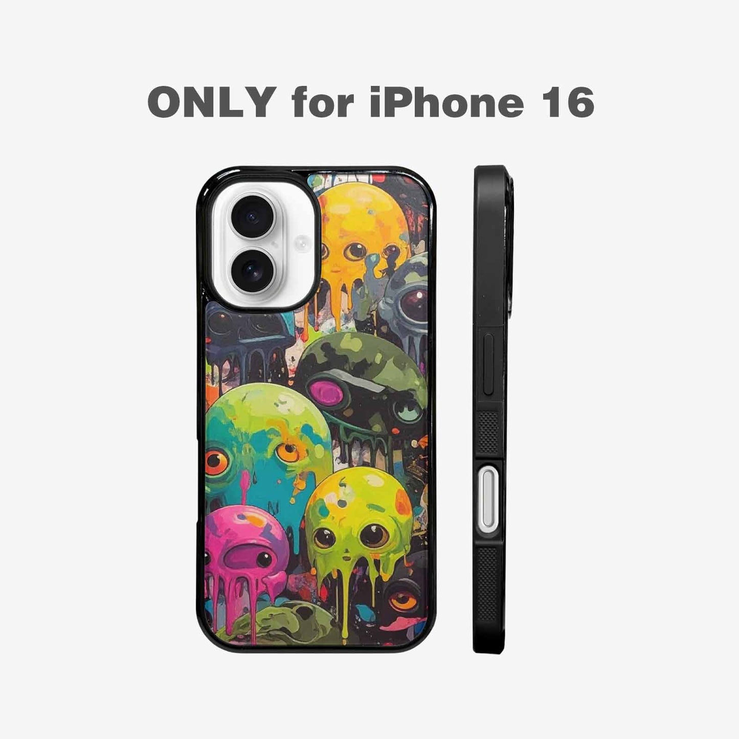iPhone 16 Case — Aliens Camomelting Aliens Patt Sex, Unique Phone Case Design