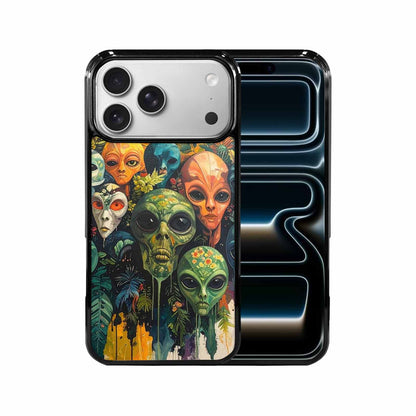 iPhone 17 Pro Max Case — Aliens Pattern Hundreds Of Alien Scifi, Custom Phone Case