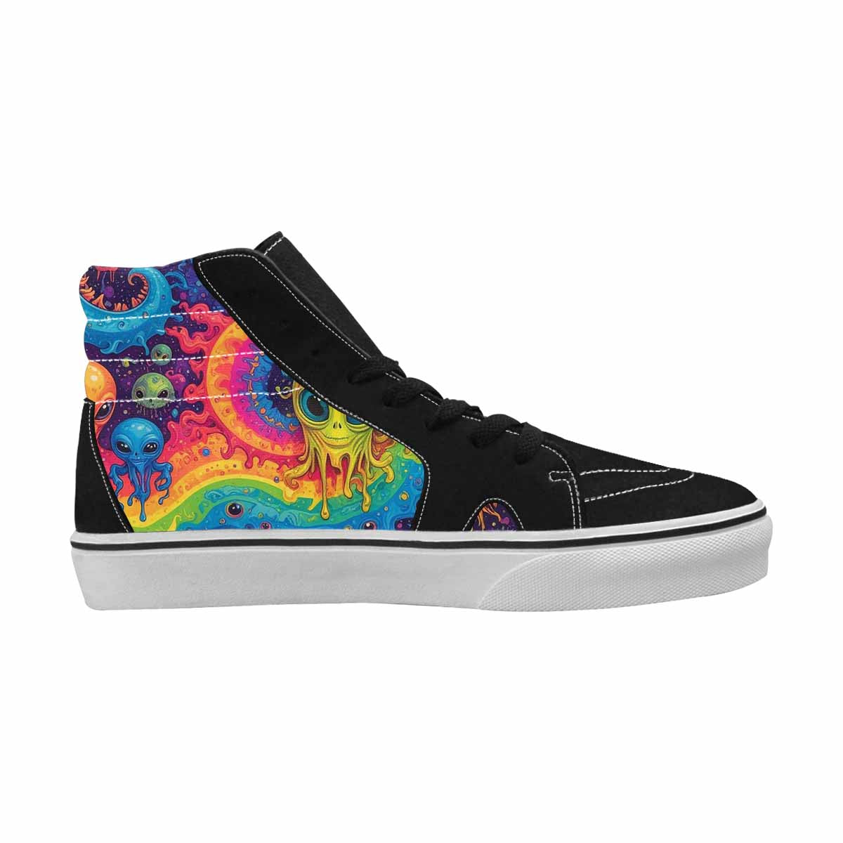 MEN'S Aliens  Tie Dye High Top Canvas Y2K Shoes