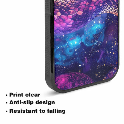 iPhone 15 Plus Case — Galaxy Snake Print, Custom Printed Phone Case