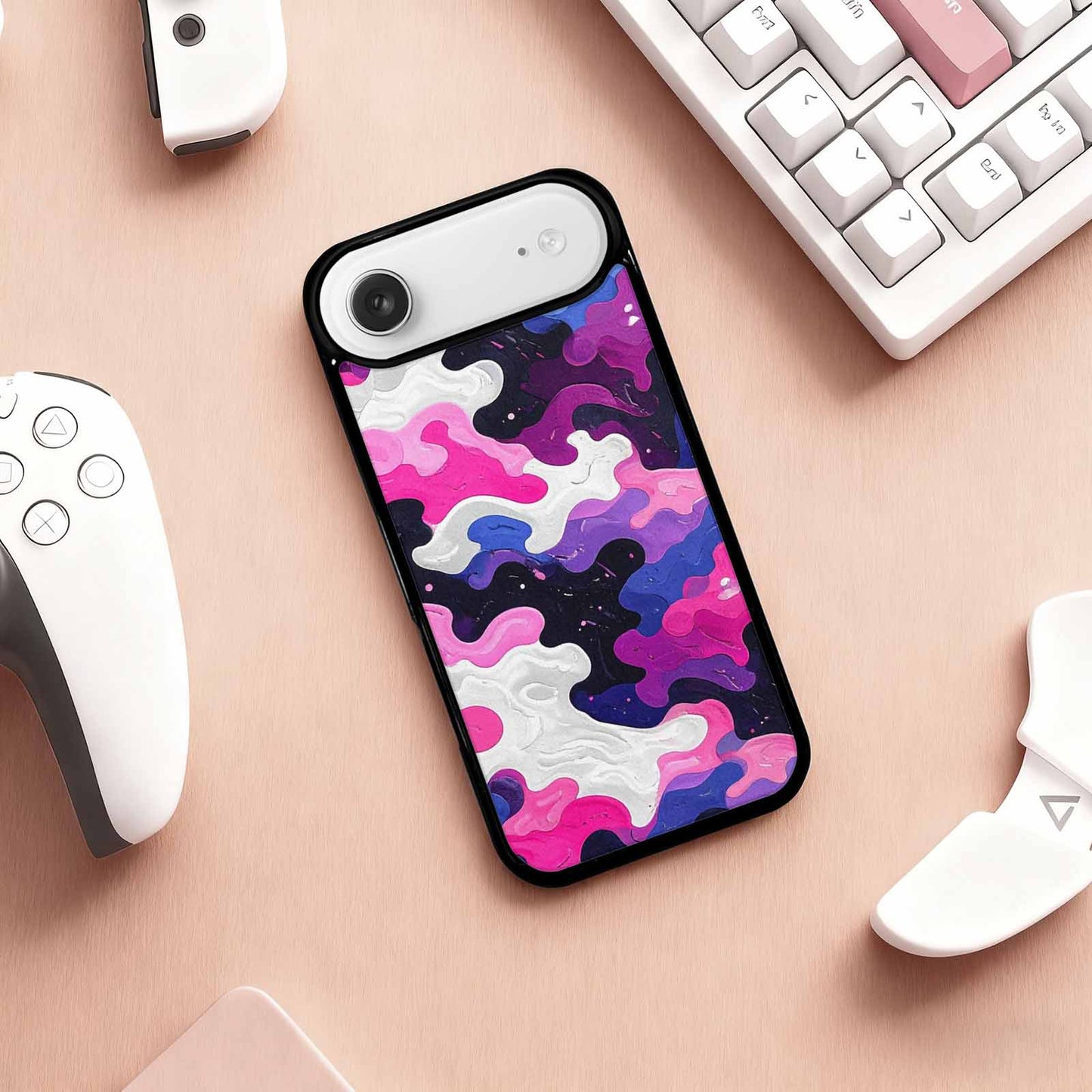 iPhone 17 Air Case — Vivid Camo Genderfluid Pride Camo, Custom Phone Case