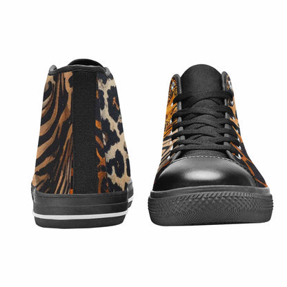 MEN'S Animal Print High Top Canvas Y2K Custom Shoes