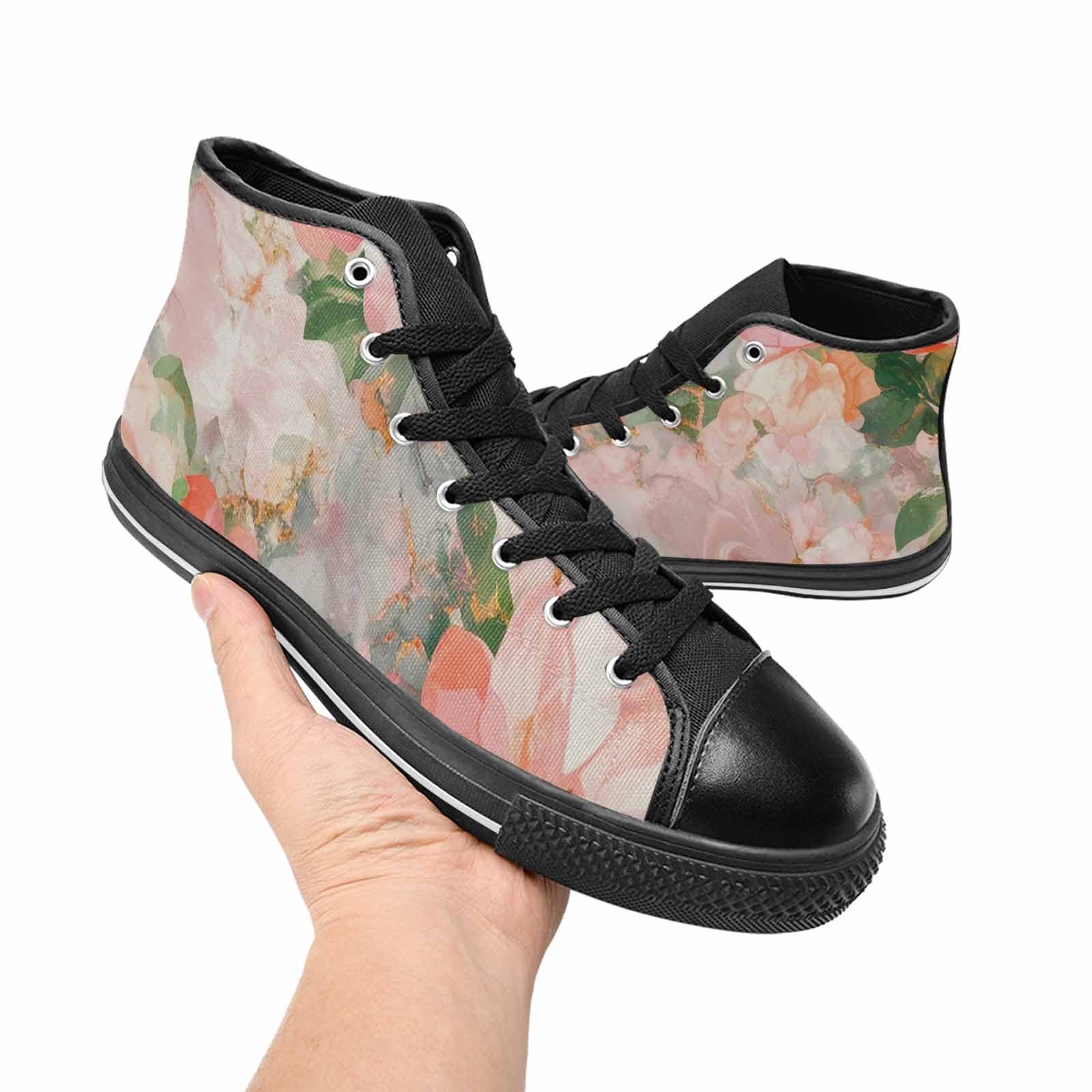 MEN'S Marble Floral High Top Canvas Dreamcore Sneakers