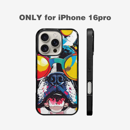 iPhone 16 Pro Case — French Bulldog Pop Art Pattern, Custom Designed Case Cover