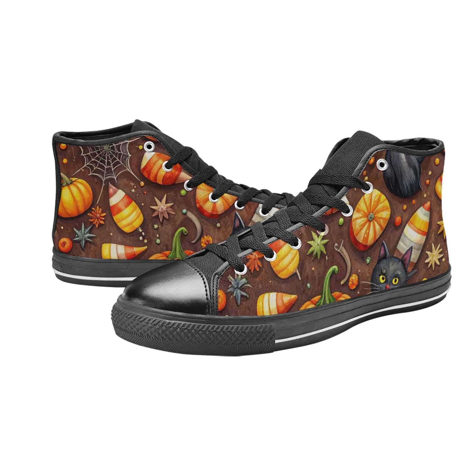 MEN'S Halloween High Top Canvas Dark Academia Custom Shoes