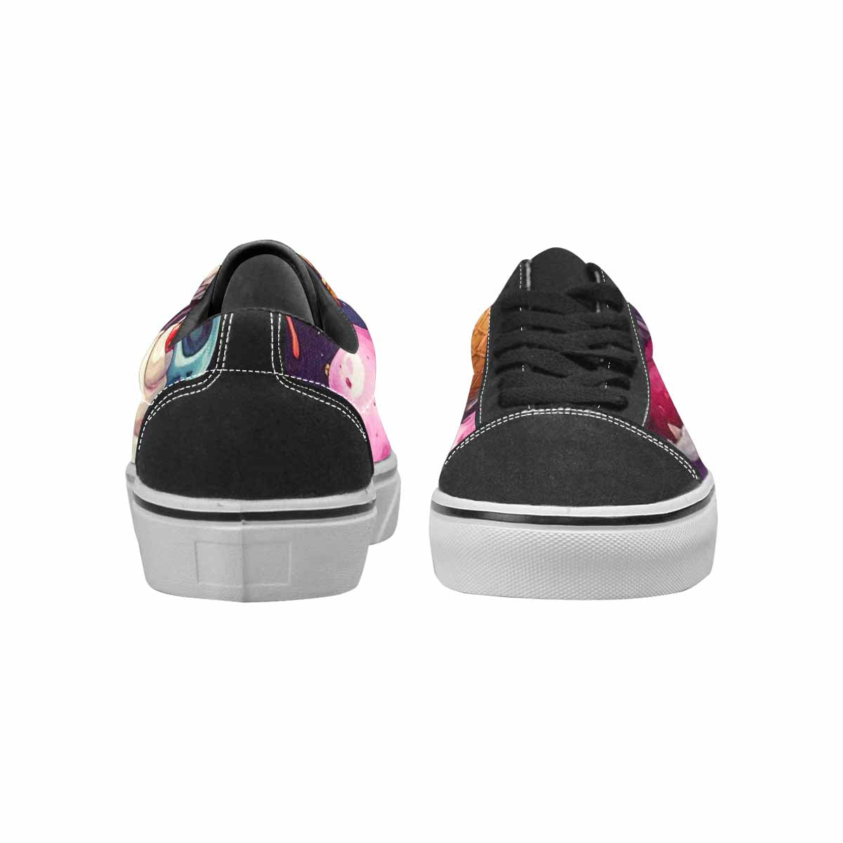 WOMEN'S Ice Cream Monsters  Lace-Up Canvas Grunge Shoes