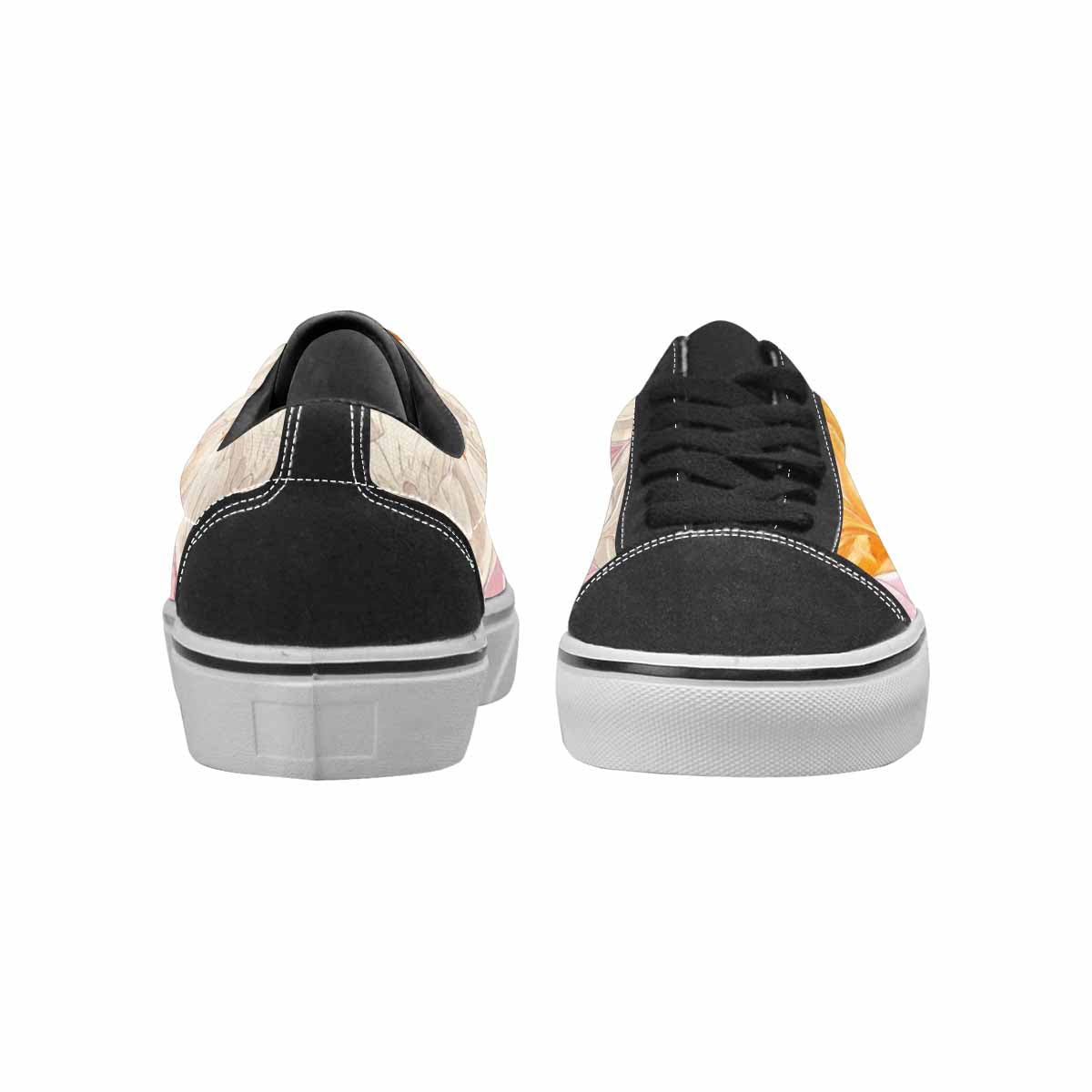 WOMEN'S Lesbian Flag Color Canvas Lace-Up Surreal Custom Sneakers