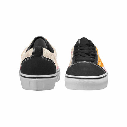 WOMEN'S Lesbian Flag Color Canvas Lace-Up Surreal Custom Sneakers