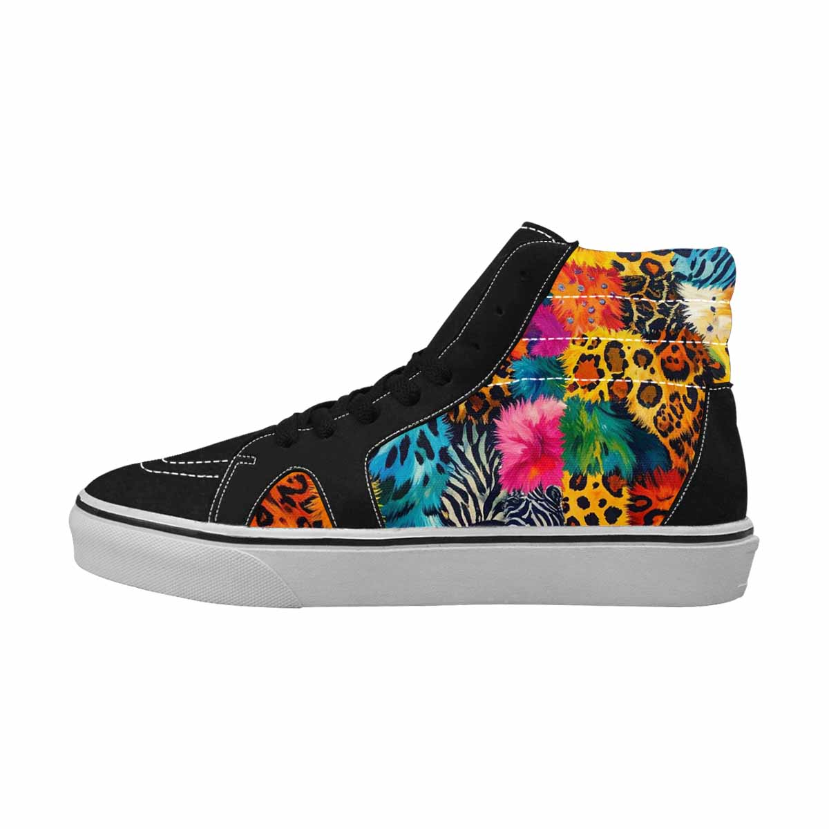 MEN'S Animal Print High Top Canvas Y2K Custom Shoes
