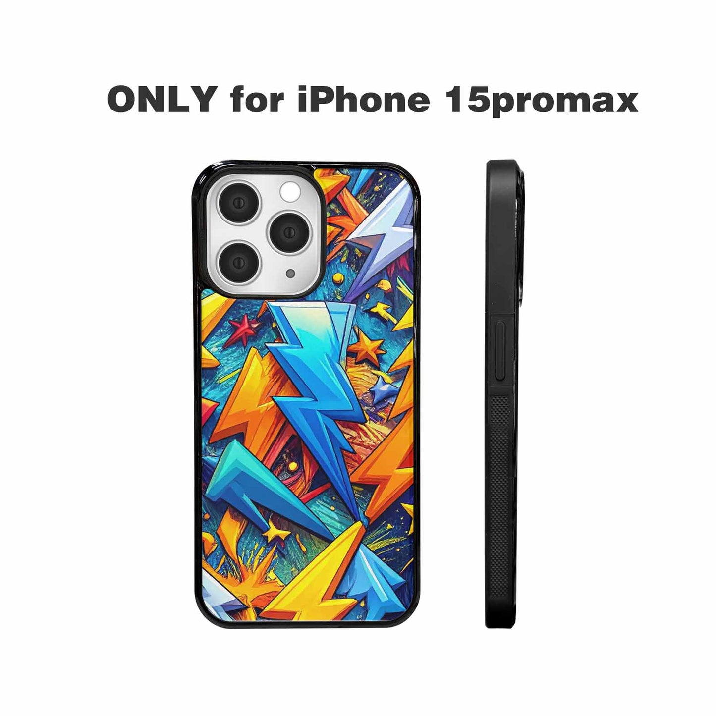 iPhone 15 Pro Max Case — Lightning Bolt Storm Pattern Hundreds Of, Custom Printed Phone Case