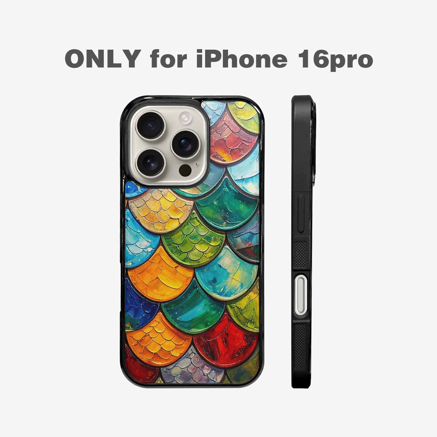iPhone 16 Pro Case — Reptile Scale Full Color Vibrant Reptile, Custom Phone Case