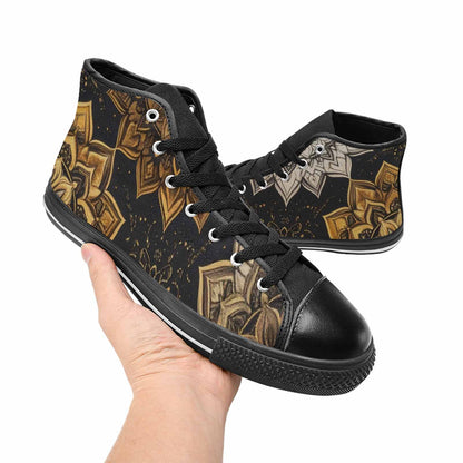 WOMEN'S Mandala High Top Canvas Wallpaper Art Shoes