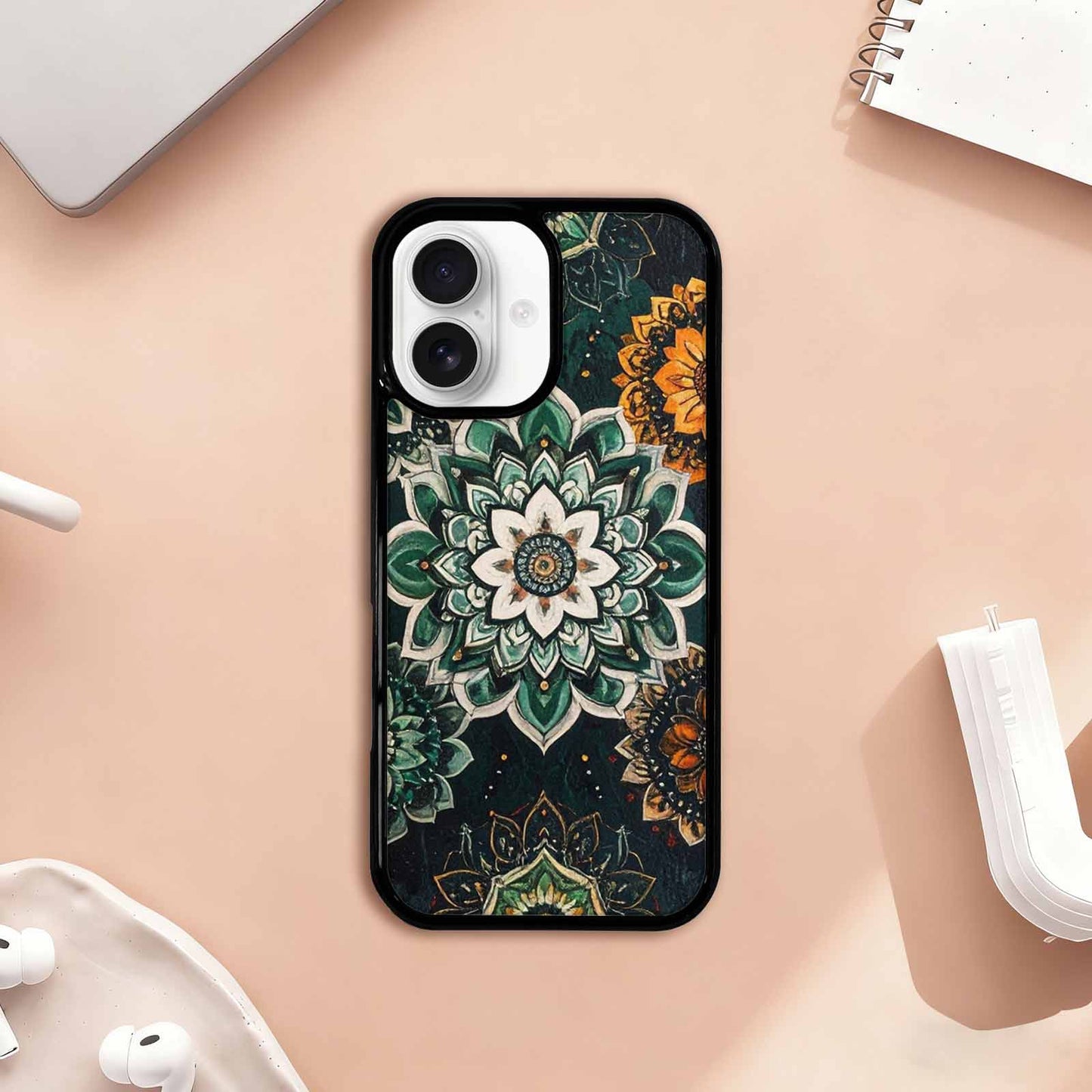 iPhone 17 Case — Small Mandala Pattern, Randomly Floral, Custom Print Case Cover