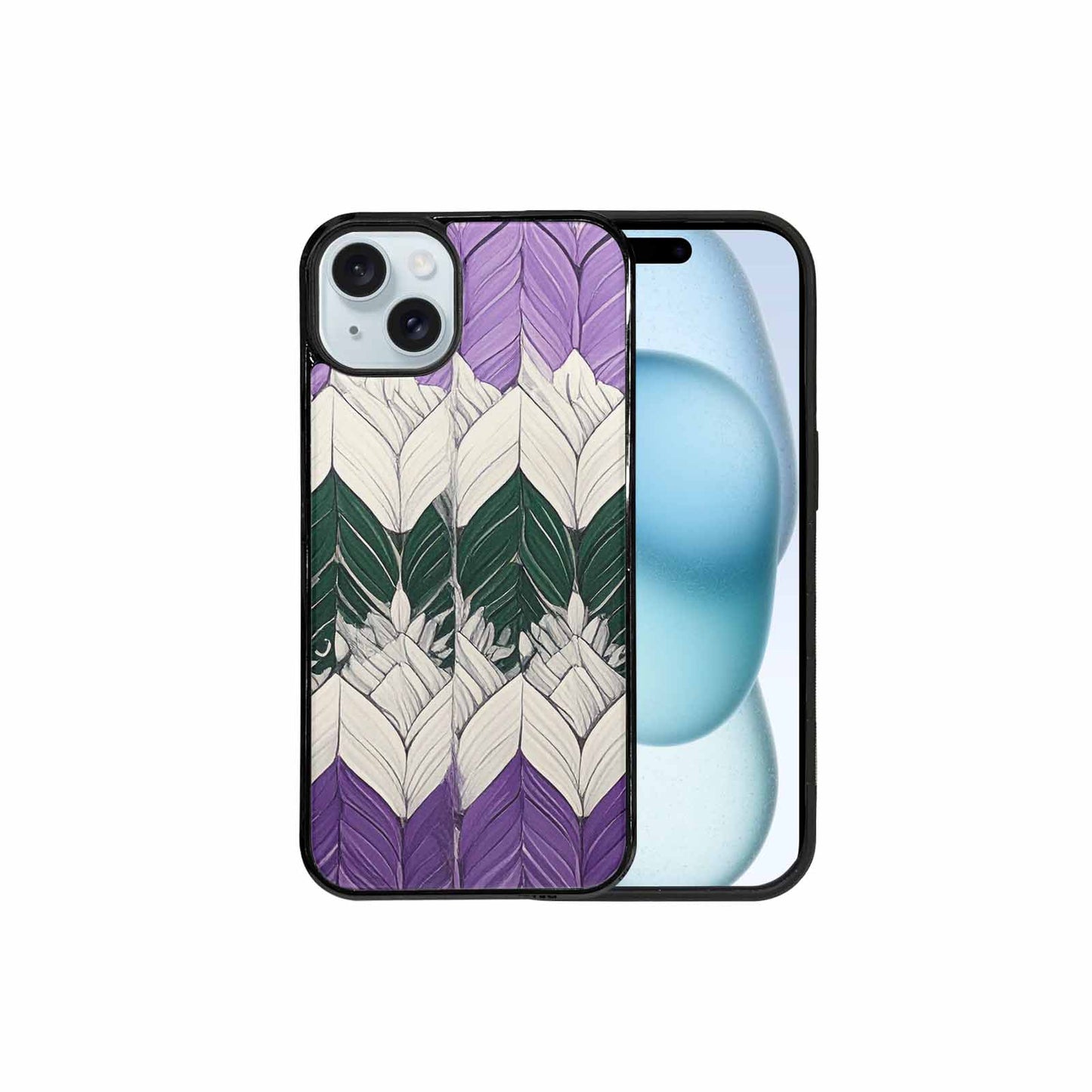 iPhone 15 Plus Case — Genderqueer Flag Color Theme Small Rainbow, Custom Made Phone Cover