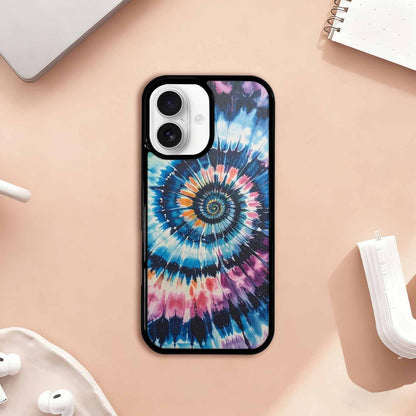iPhone 17 Case — Black &amp; Blue Ink Tie Dye, Custom Phone Case