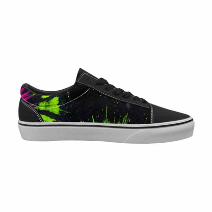 WOMEN'S Acid Wash Tie Dye Neon Canvas Lace-Up Neon Fantasy Shoes