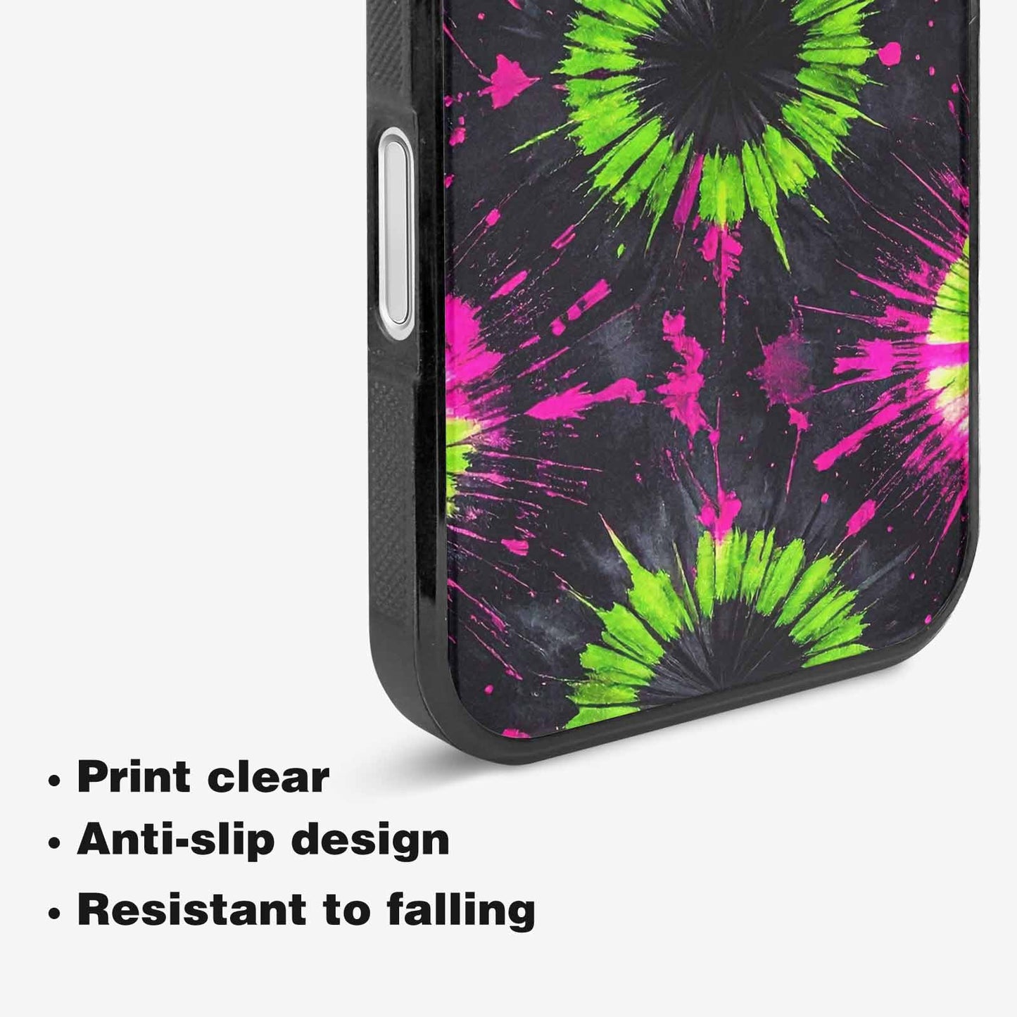 iPhone 16 Plus Case — Acid Wash Tie Dye Neon, Unique Phone Case Design
