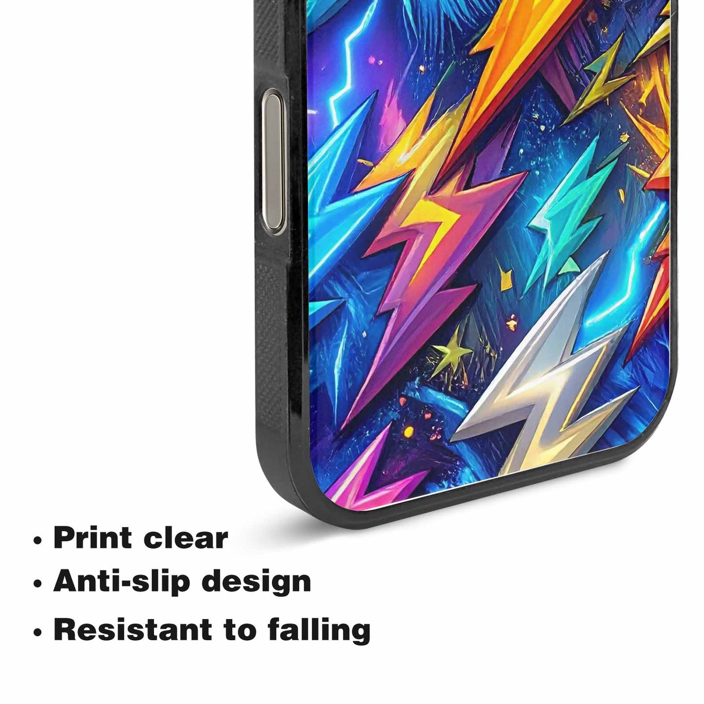 iPhone 15 Pro Max Case — Lightning Bolt Storm Pattern Hundreds Of, Personalized Phone Case