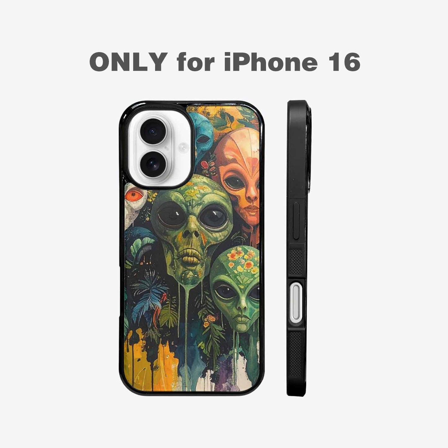 iPhone 16 Case — Aliens Pattern Hundreds Of Sma Bav, Custom Made Phone Cover
