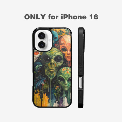 iPhone 16 Case — Aliens Pattern Hundreds Of Sma Bav, Custom Made Phone Cover
