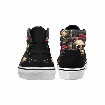 MEN'S Skulls Roses Melting Skulls High Top Canvas Dark Academia Sneakers