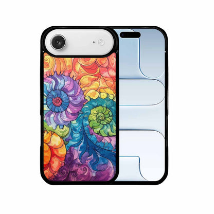 iPhone 17 Air Case — Tie Dye Swirls Black White Tie, Custom Printed Phone Case