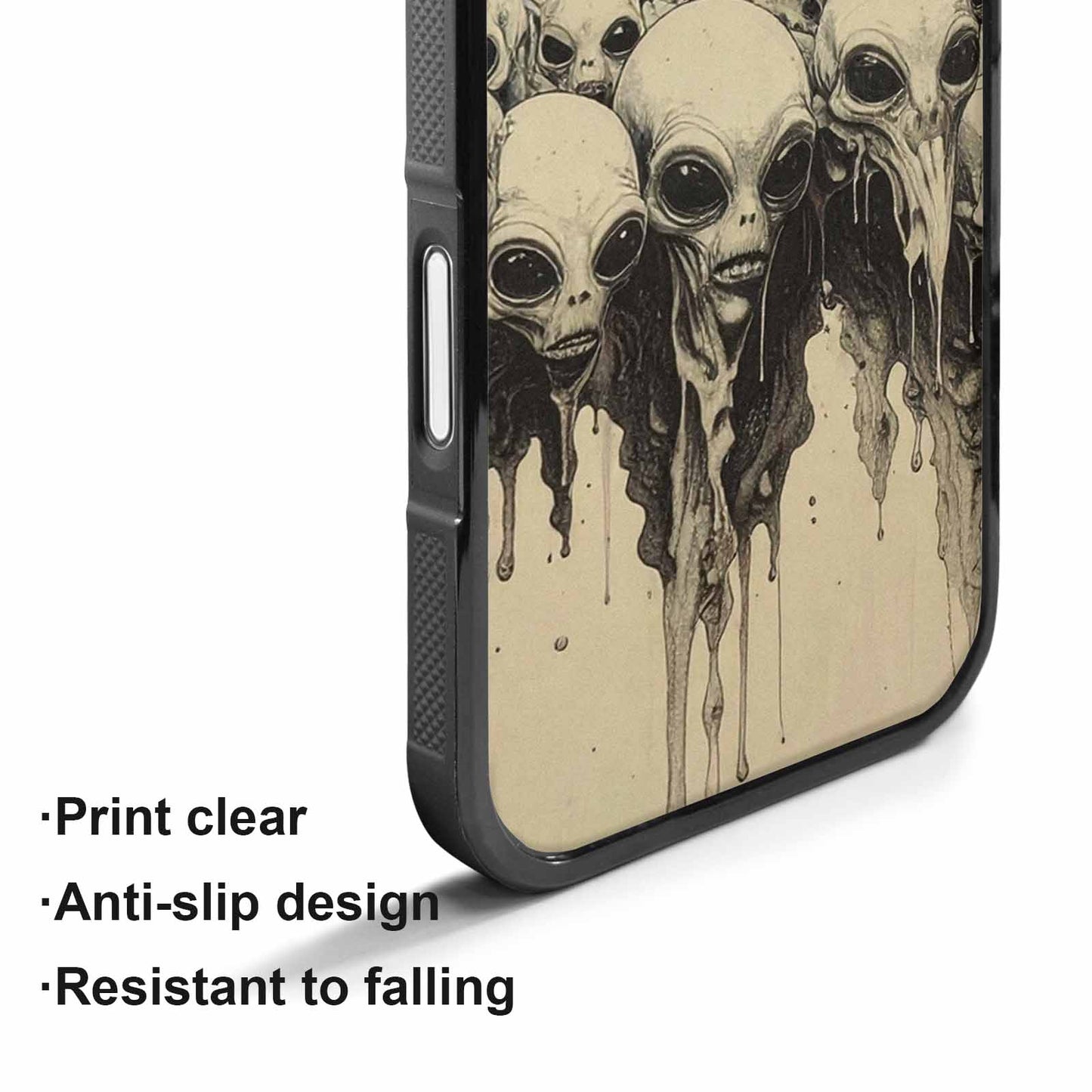 iPhone 17 Case — Melting Aliens Pattern Alien Scifi, Personalized Phone Case