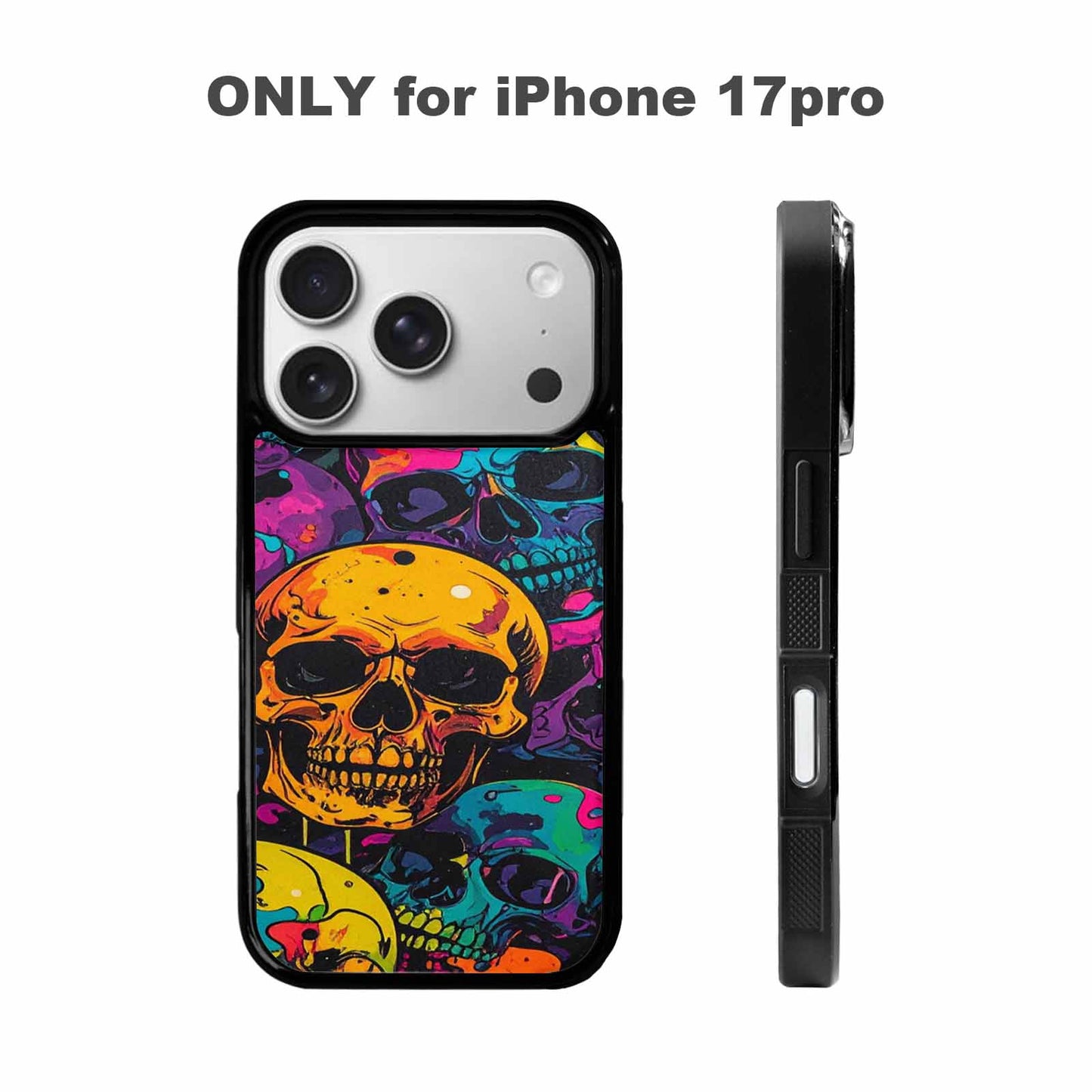 iPhone 17 Pro Case — 1000s Of Skulls Digital Camo Drip, Personalized Phone Case