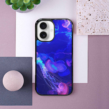 iPhone 16 Case — Jellyfish Glow Jellyfish Glow Pattern Hundreds, Original Design Phone Case